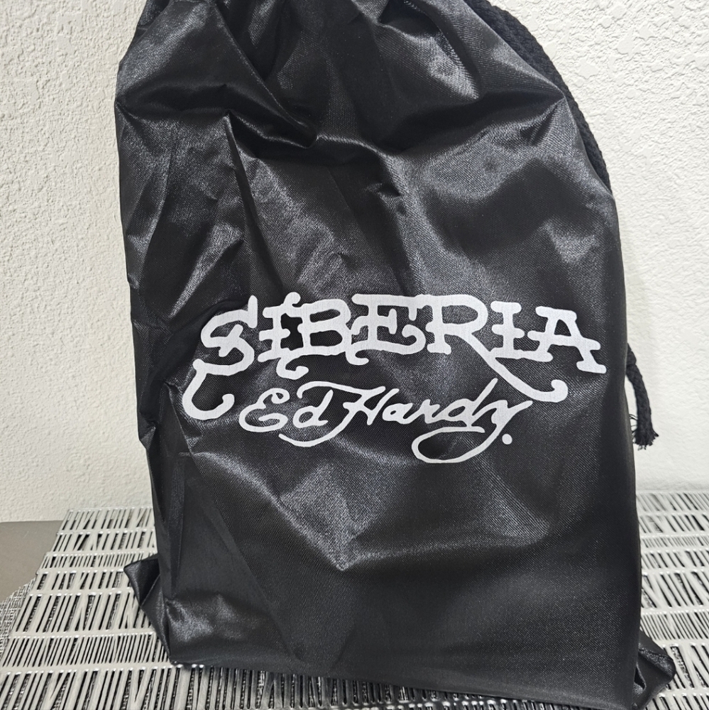 Ed Hardy Floral Tiger Print Black Handbag - Picture 3 of 3